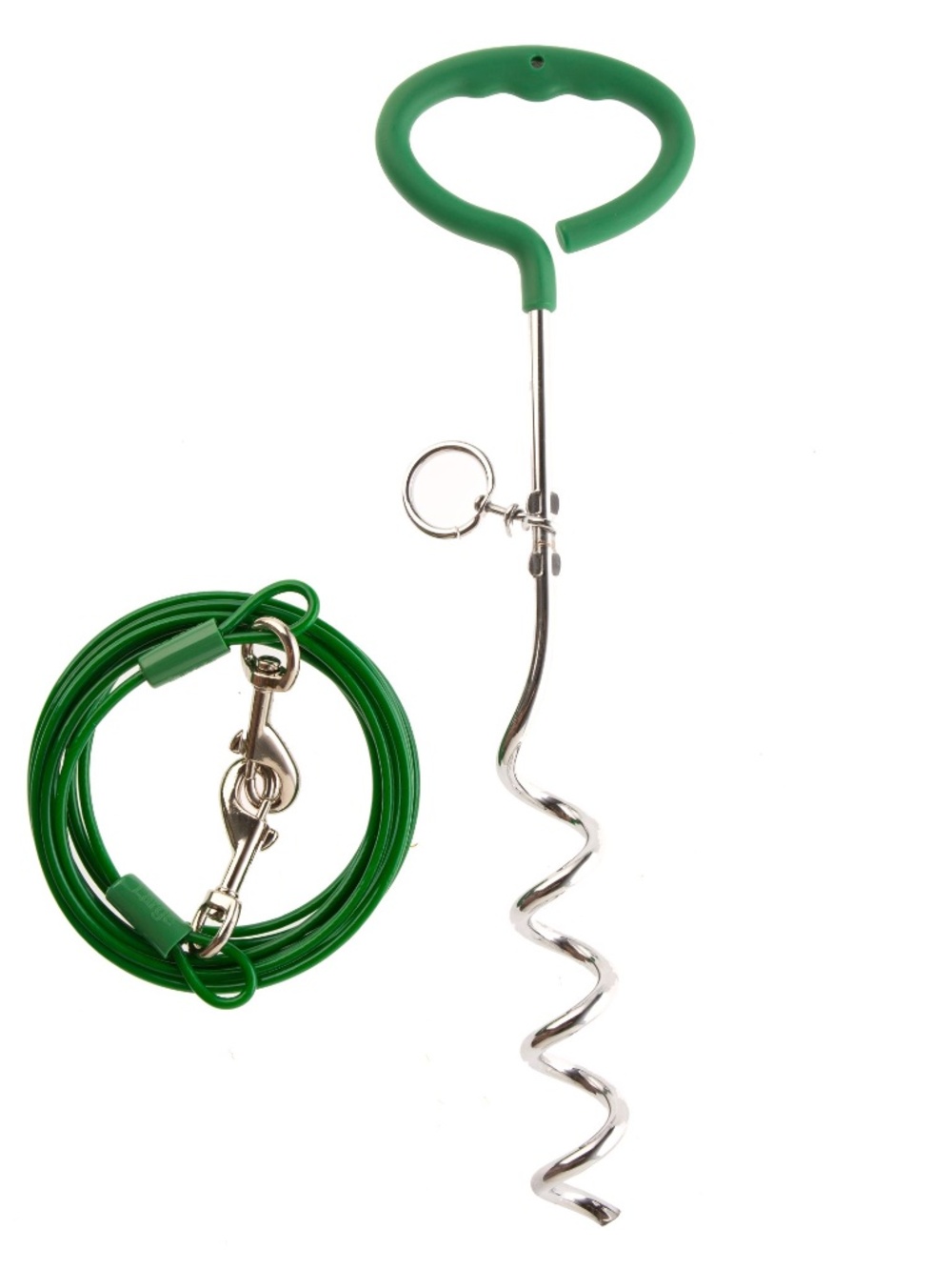 Top Paw® Dog Tie Out, Easy Grab Stake Tie Out, Outdoor Dog Leash Tie Out 30Ft